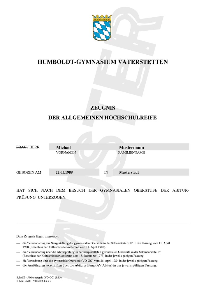 Abitur kaufen