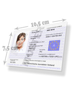 Internationaler Presseausweis 3D Muster 01 Internationaler Presseausweis 3D Muster 01